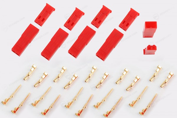 5 Paar JST Stecker Buchse Set vergoldet, BEC Crimp Gold, 7,4 Lipo Connector