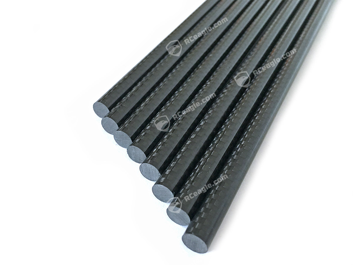 10 x 189mm Carbon Stab Rundstab Kohlefaser rund Sticks® CFK 