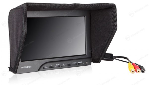 FPV Monitor 7 Zoll 800x480 inkl. Sonnenblende